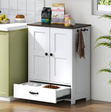 Dog Feeding Station, Dog Food Storage Cabinet With Hidden Dog Bowls