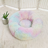 Luxury Round Pet Bed for Small Dogs & Cats – Plush Donut