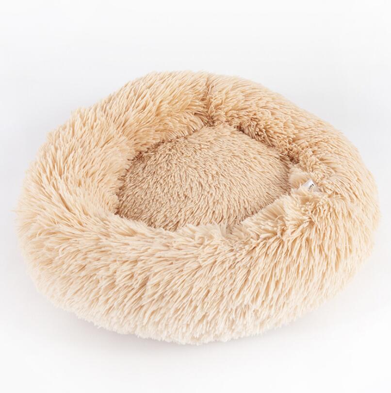 Luxury Round Pet Bed for Small Dogs & Cats – Plush Donut