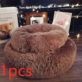 Luxury Round Pet Bed for Small Dogs & Cats – Plush Donut