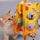 Colorful Felt Cat Toy Ball with Animal Sounds.