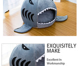 Shark-Themed Pet Bed for Cats & Small Dogs