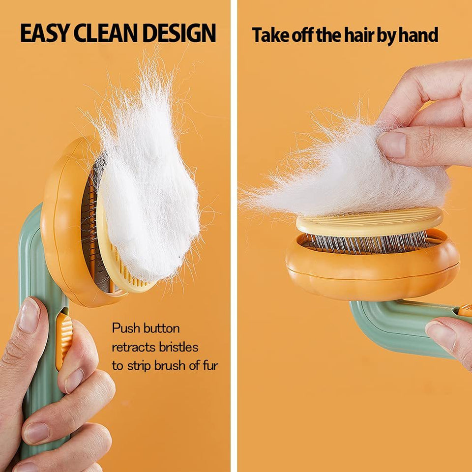 Slick cat hair brush