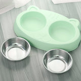 2-in-1 Stainless Steel Bowls – Serve Food & Water in One Sturdy, Slip-Proof Station!