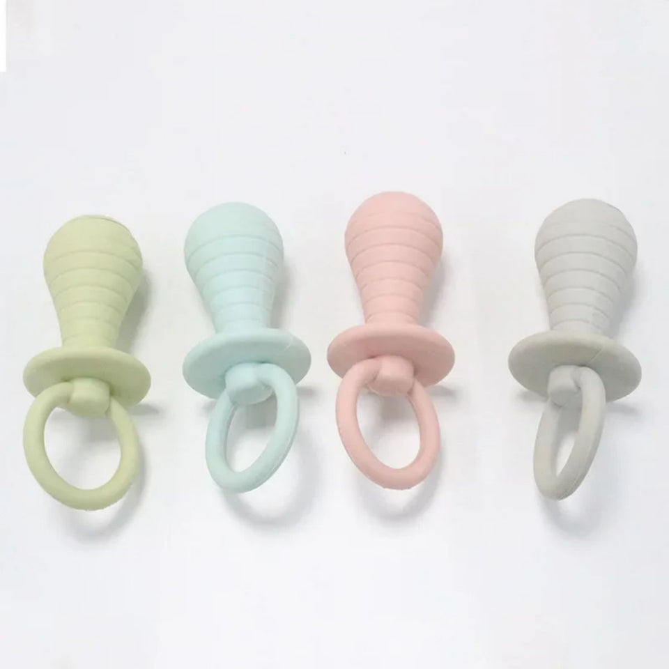 Pet Pacifier Rubber ToysAmalgamite Pets My StoreCatMaterial: TPR
 
 Product category: biting toys
 
 Color: green, pink, gray, blue
 
 Product weight: 0.05kgPet Pacifier Rubber Toys For Newborn Dogs Cat