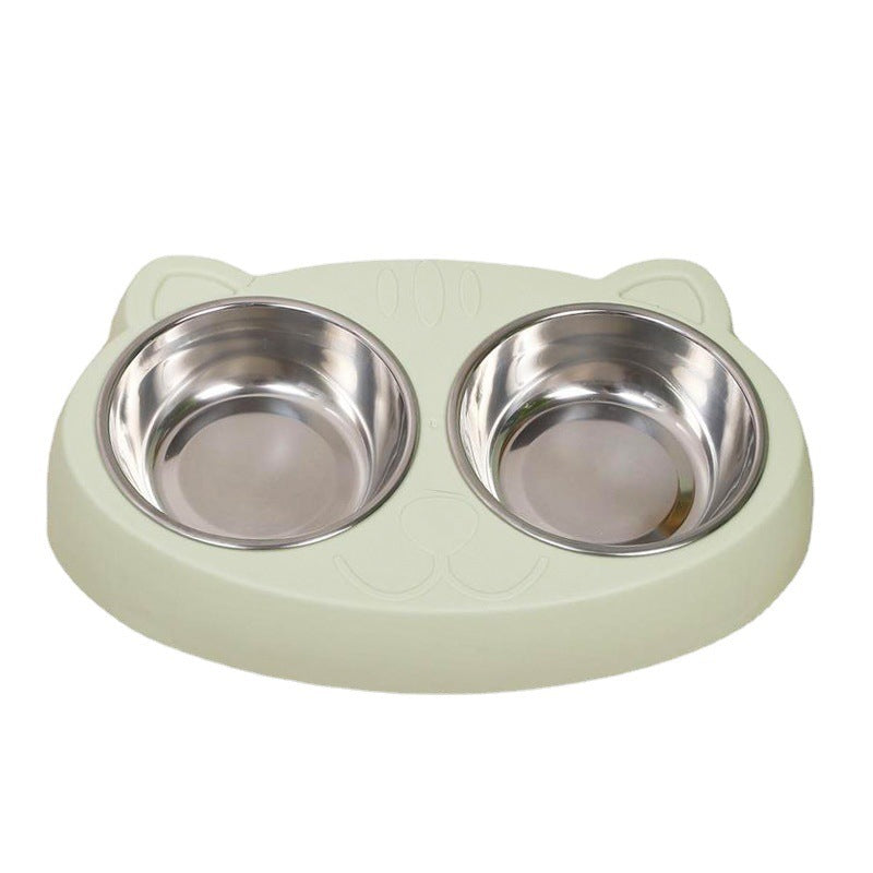 2-in-1 Stainless Steel Bowls – Serve Food & Water in One Sturdy, Slip-Proof Station!