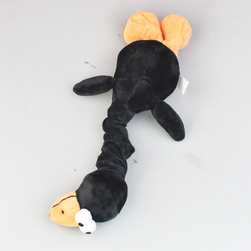 Pets Bite-resistant Dog ToyAmalgamite Pets My StoreCatProduct information:
 
 Color: black, orange, green
 
 Material: Plush
 
 Category: Pet Toys
 
 Size: 30 * 15cm


Packing list: 

1* Dog Toy

Product Image:Pets Bite-resistant Dog Toy Sound BB Call Molar Plush Toy Pet Products