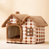 Self-Warming Foldable Dog House – Winter-Proof Pet Cave Bed