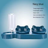 Plastic Double BowlAmalgamite Pets My StoreCatProduct information:
 
 Specifications: three bowls (dark blue), three bowls (pink), three bowls (light blue), three bowls (light gray), three bowls carton
 
 MateriPlastic Double Bowl Anti Roll Pet Products For Cats