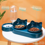 Plastic Double BowlAmalgamite Pets My StoreCatProduct information:
 
 Specifications: three bowls (dark blue), three bowls (pink), three bowls (light blue), three bowls (light gray), three bowls carton
 
 MateriPlastic Double Bowl Anti Roll Pet Products For Cats