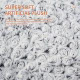 Close-up of super soft artificial plush fabric with rose-patterned texture for luxury rose velvet dog bed upholstery
