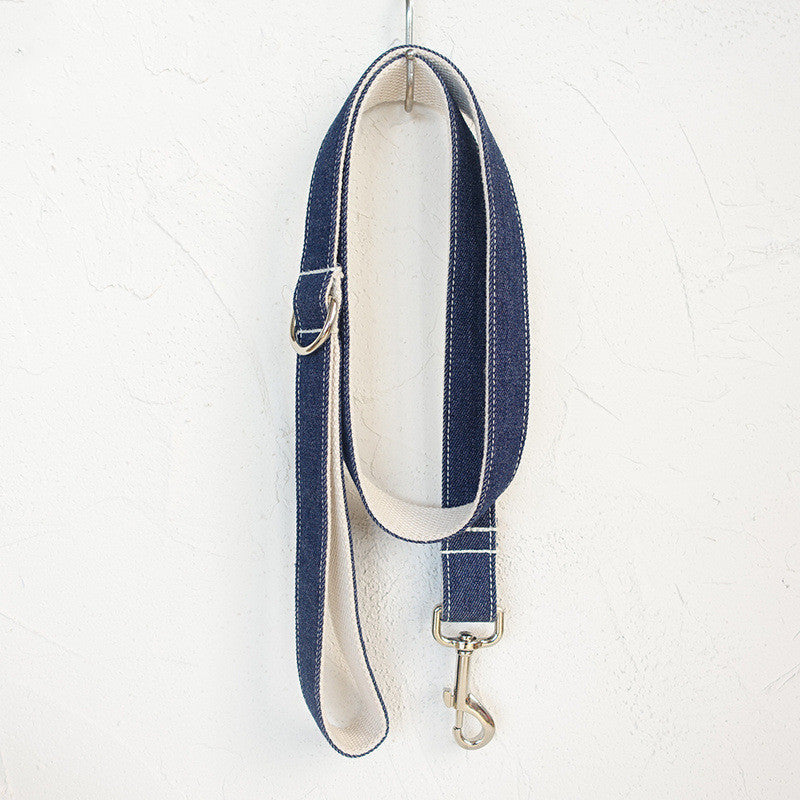 MUTTCO Cowboy Dog Collar handmade adjustable leather and nylon dog collar with metal buckle in western style