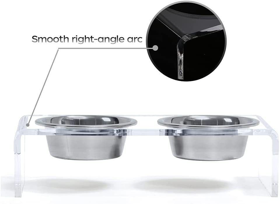 Acrylic Dogs And Cats Pet Feeder