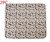 3-layer waterproof pet pad with bone and paw print pattern, reusable and machine washable pee pad for dogs and cats