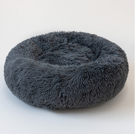 Luxury Round Pet Bed for Small Dogs & Cats – Plush Donut