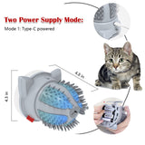 Electric Pets Cat Brush with LED light, dual power supply, and massage features for cats