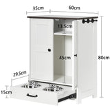 Dog Feeding Station, Dog Food Storage Cabinet With Hidden Dog Bowls