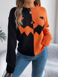 Knitted pumpkin sweater, available in all sizes!