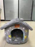 Self-Warming Foldable Dog House – Winter-Proof Pet Cave Bed